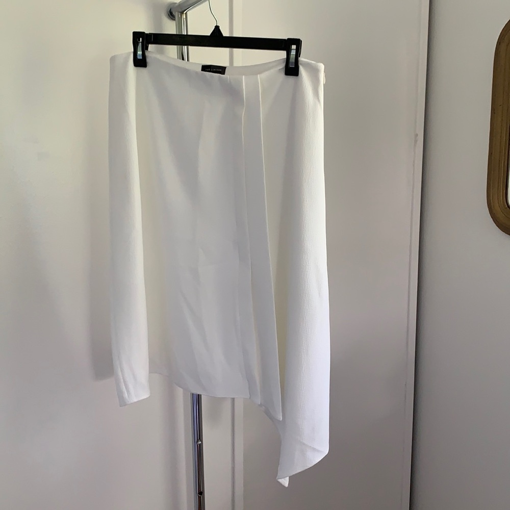 The Limited white asymmetrical skirt